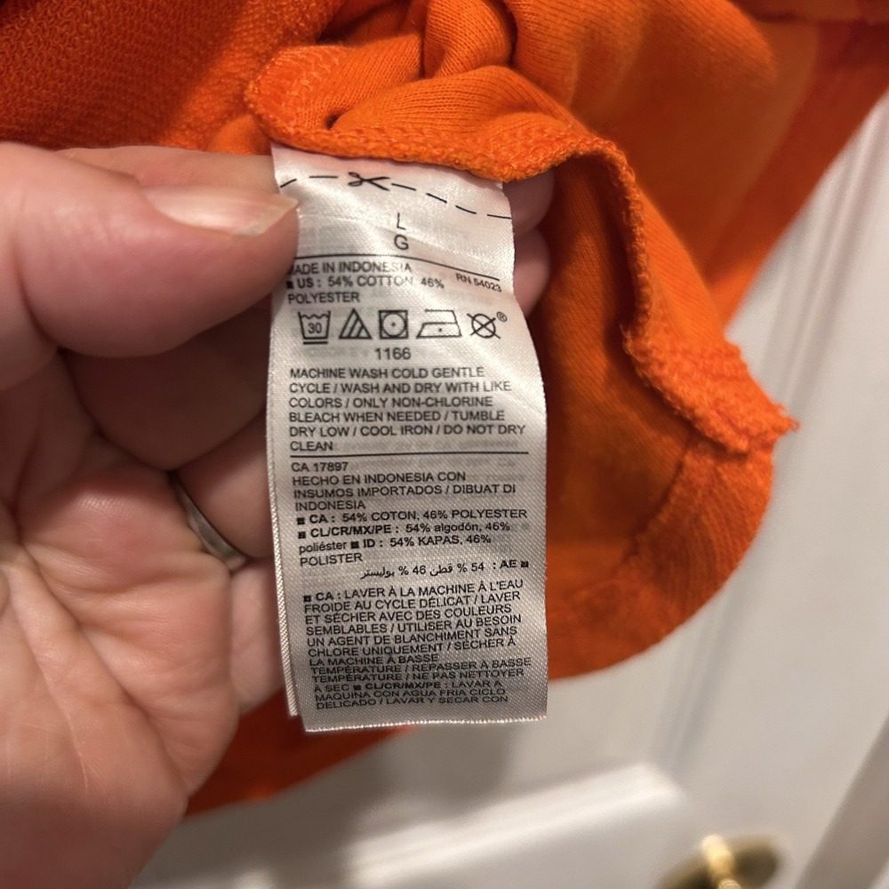 Old Navy Cropped Tank Top Womens Large Orange Sleeveless Casual Summer Cotton - Picture 5 of 5